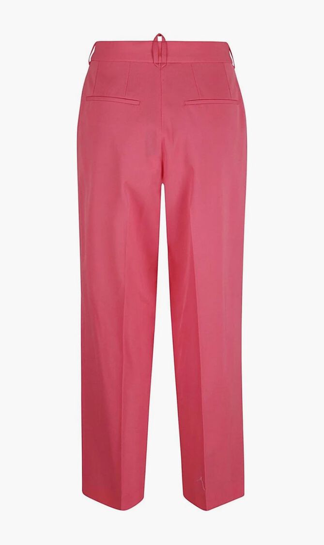 Straight Leg Pleated Trousers