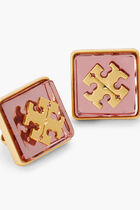 LOGO RESIN STUD EARRING