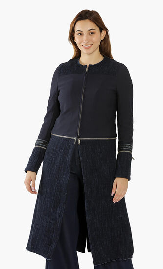 Tweed Zipped Coat