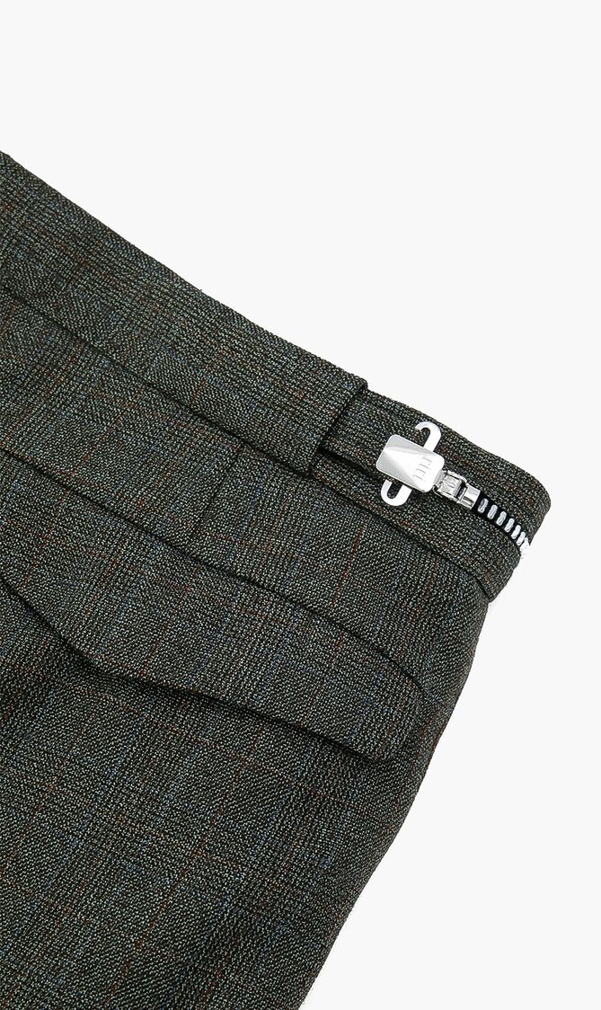 Belted Button Closure Trousers