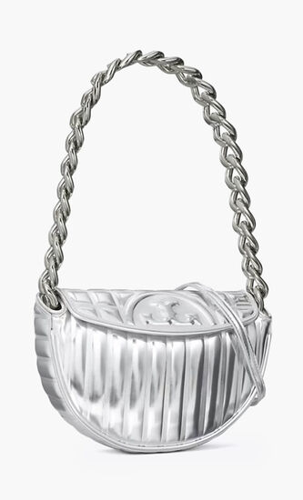 Mini Fleming Soft Metallic Quilt Crescent Bag