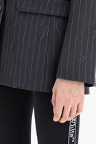 PINSTRIPE FITTED 3 BUTTON JKT FORGED IRO