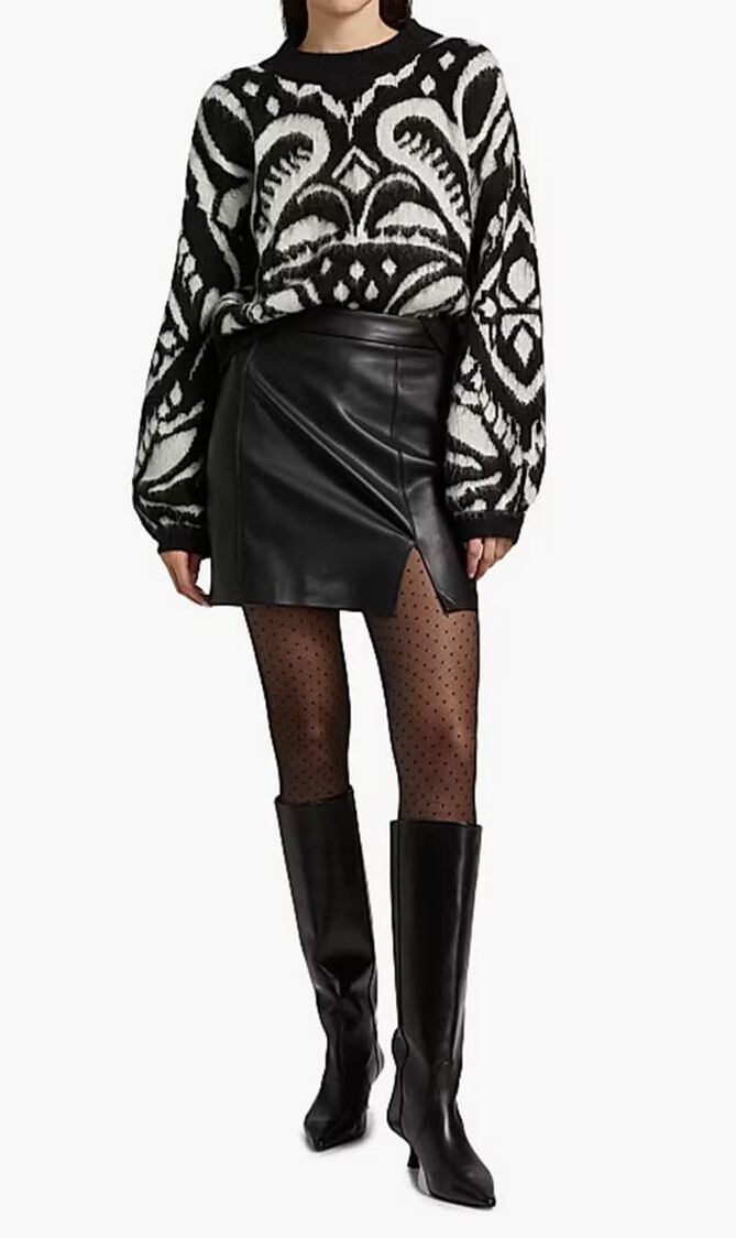 Pineapple Ikat Knit Crewneck Sweater