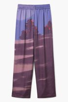 Oversized Landscape Print Pants