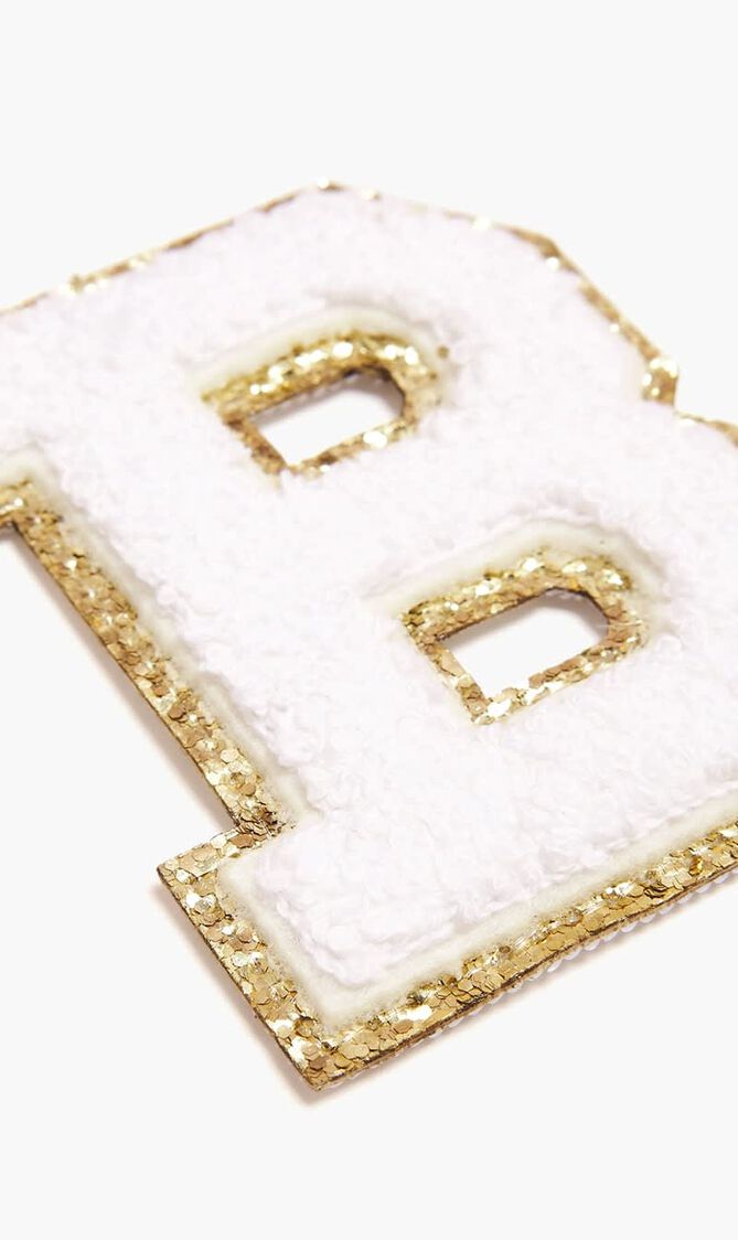 Chenille Sparkle Letter 'B' patch