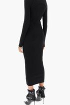 OFF STAMP RIB ROUND LONG DRES BLACK WHIT