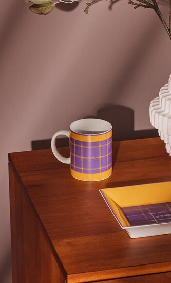 Tartan Mug Yellow