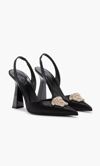 SLING BACK PUMPS 105 CRYS MEDUSA SATIN