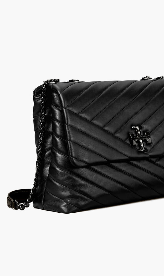 KIRA CHEVRON POWDER COATED CONVERTIBLE SHOULDER BAG