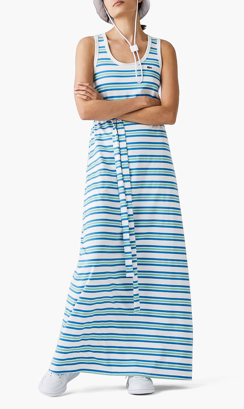 Buy LACOSTE Striped Cotton Tank Top Dress for SAR 273.00 The Deal Outlet