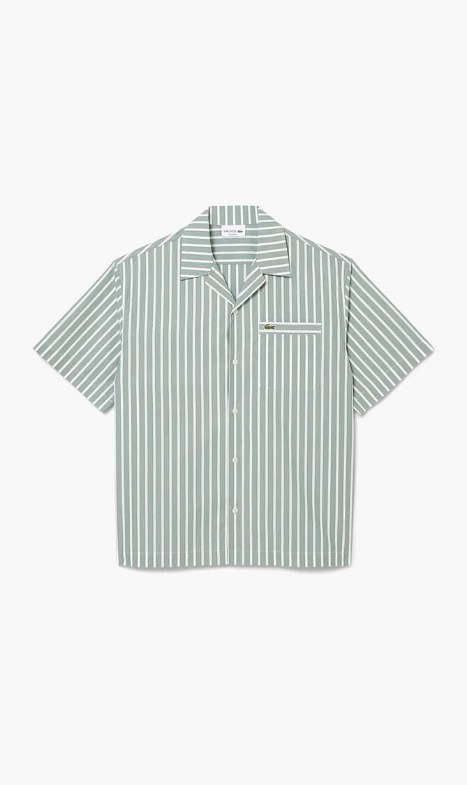 Relaxed Fit Striped Short Sleeved Shirt