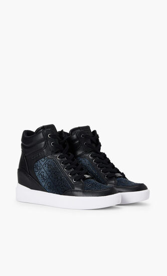 SNEAKERS/ATHLETIC MID TOP BLACK 001