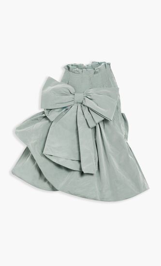 BLUE MIDI SKIRT