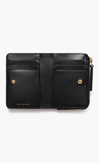 Kira Diamond Quilt Pave Logo Bi-fold Wallet