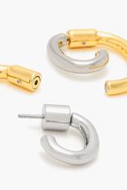 Luna Mini Two Tone Earrings