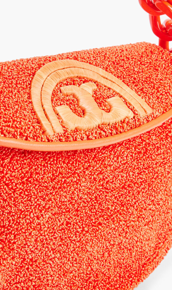 MINI FLEMING SOFT RAFFIA CRESCENT