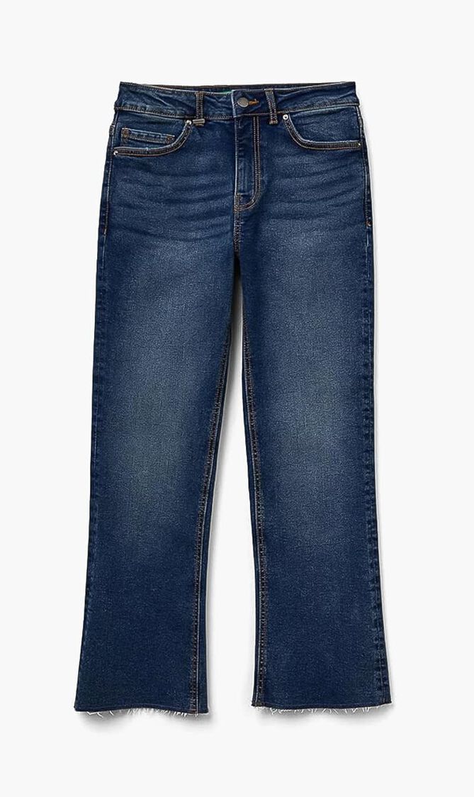 Cotton Cropped Jeans