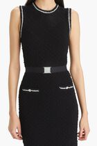 COTTON POINTELLE KNITTED TANK DRESS
