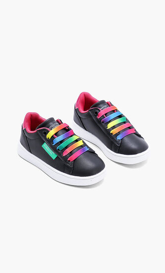 Label Leather Sneakers