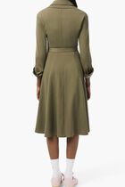 Polo Collar Belted Petit Pique Dress