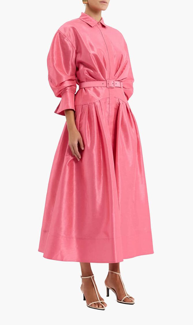 Maple Shirt Midi Dress