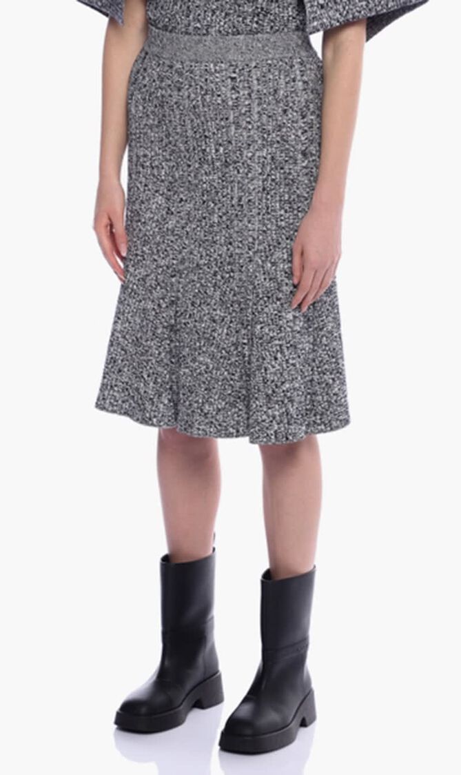 Mouline Rib Knit Skirt