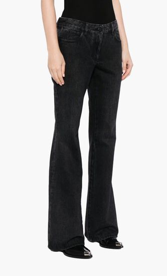 SLIM FLARED 5PKT PANTS VINTAGE BLACK NO