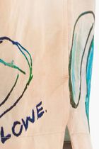 CARTOON SATIN SS SHIRT NEW BEIGE MULTI