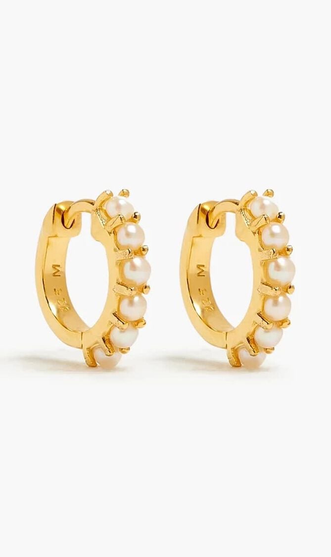 Hinged Gemstone Huggies