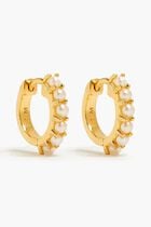 Hinged Gemstone Huggies