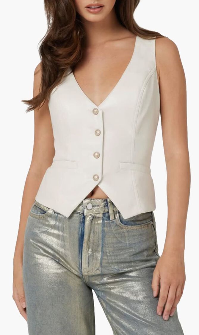 Faux Leather Vest