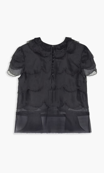 BLACK SHORT-SLEEVED TOP