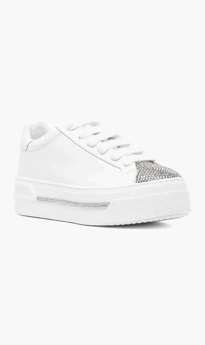 WHITE CALF SILVER SHADE STRASS