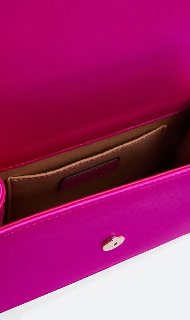 Varenne Shoulder/Xs Rao Satin W/Pearl Strap Fuchsia/Light Gold