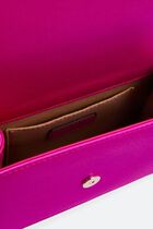 Varenne Shoulder/Xs Rao Satin W/Pearl Strap Fuchsia/Light Gold
