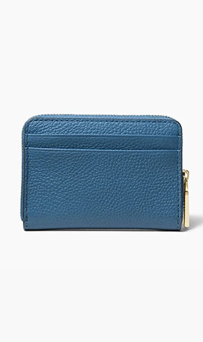 Jet Set Small Pebbled Leather Zip-Around Card Case
