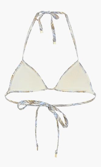 Printed Triangle Bikini Top