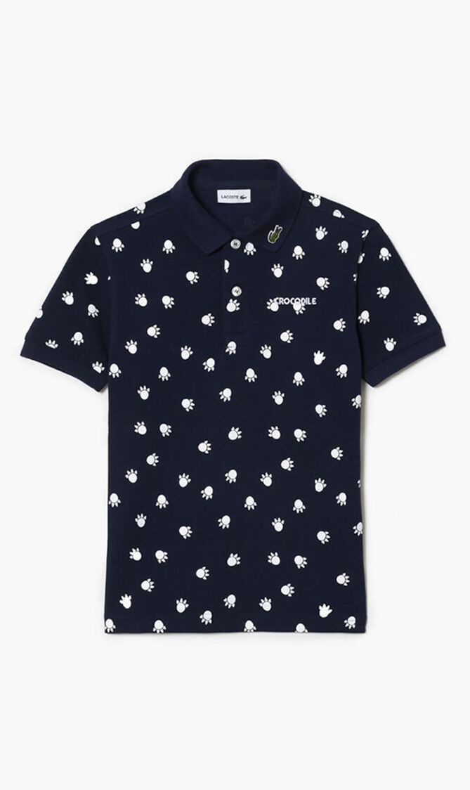 Printed Cotton Pique Polo Shirt