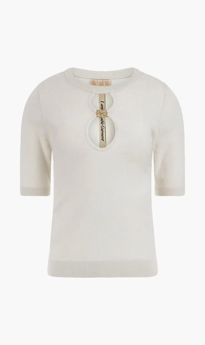 Rylee Knit Top with Logo Detail
