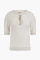 Rylee Knit Top with Logo Detail
