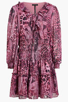 LS LACE UP FLARED LUCY DRESS