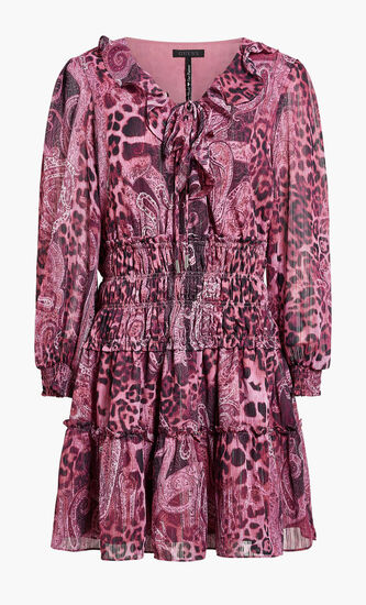 LS LACE UP FLARED LUCY DRESS