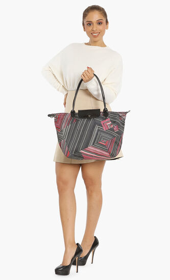 Le Pliage Stripes Shoulder Bag