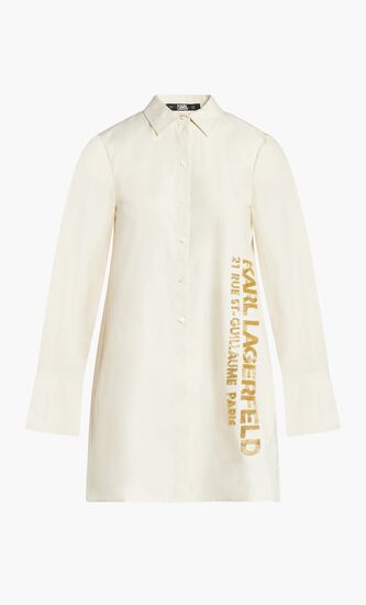 Embellished Poplin Tunic Shirt