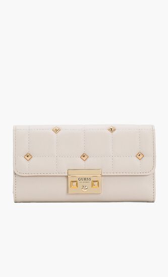 Sole Studded Long Snap Wallet