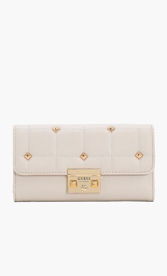 Sole Studded Long Snap Wallet