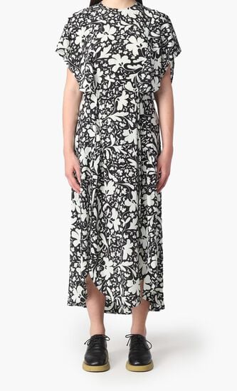 Floral Print Silk Dress