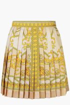 Pleated Printed Skirt