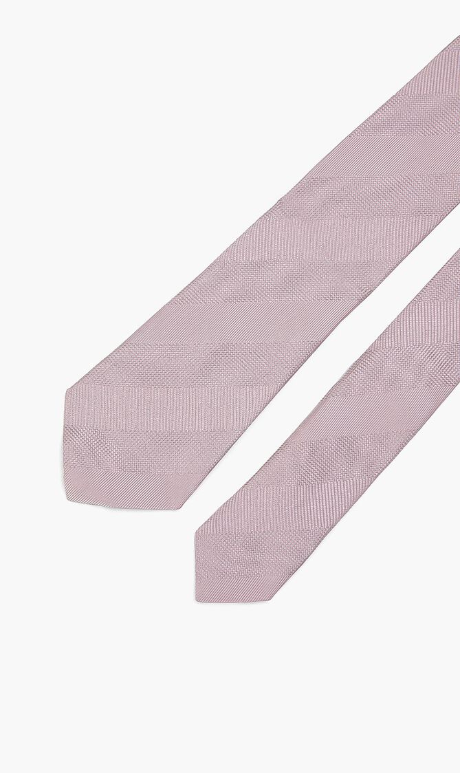 Striped Narrow Silk Tie