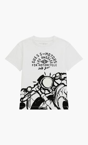 Motorcycle Motif T-Shirt